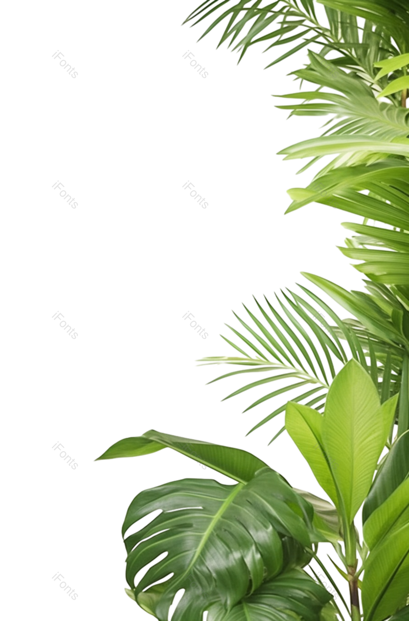 叶子图片,边框元素,摄影PNG,白色背景免抠素材